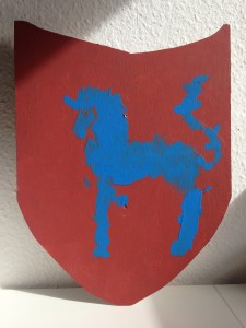 Emilias erstes selbstgebasteltes Schild